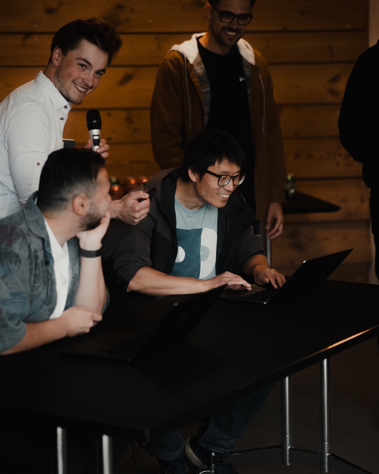 Competitors building live during a battle round at Cursor Builder Battle Copenhagen